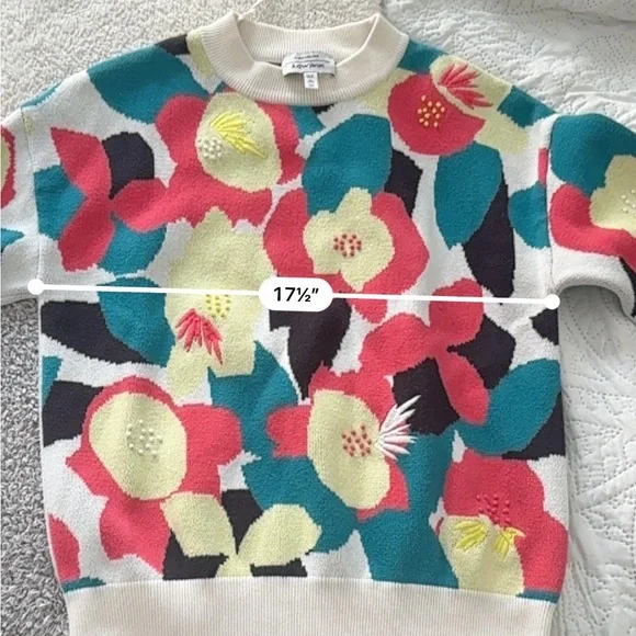 & OTHER STORIES Floral Patterned Sweater 100% cotton size XS - Picture 11 of 13
